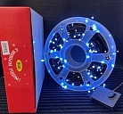 картинка Светодиодная гирлянда "Световая лента", 50м, 300 ламп, черный провод, с переходн,8 реж,хол. белый/20 — Великий Путь