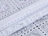 картинка Клеенка ПВХ без основы ажурная 1,37*20м, БЕЛЫЙ, мод. ТR-679 — Великий Путь