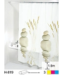 картинка Штора для ванной Релакс полиэтилен 180*180см в ассортименте (12 колец) 48 шт — Великий Путь