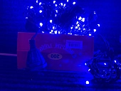 картинка Светодиодная гирлянда "Световая лента", 15метров, 110 ламп, синий, черный провод /60шт — Великий Путь