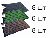 картинка Коврик придверный с ворсом на резиновой основе 40*60СМ в ассортименте (однотонный), 24шт — Великий Путь