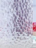 картинка Штора для ванной 3D геометрия 180СМ*180СМ (12 колец) / 48 шт круги — Великий Путь