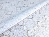 картинка Клеенка ПВХ без основы ажурная 1,37*20м, БЕЛЫЙ, мод. ТR-628 — Великий Путь