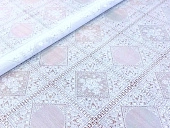 картинка Клеенка ПВХ без основы ажурная 1,37*20м, БЕЛЫЙ мод. TR-682 — Великий Путь