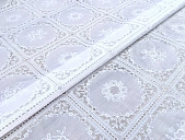 картинка Клеенка ПВХ без основы ажурная 1,37*20м, БЕЛЫЙ, мод. XR-31 — Великий Путь