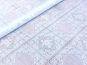 картинка Клеенка ПВХ без основы ажурная 1,37*20м, БЕЛЫЙ мод. TR-682 — Великий Путь