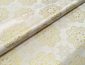 картинка Клеенка тканевая с PVC покрытием JACQUARD GOLD, 1,4*20 м., мод. YM-T01A — Великий Путь